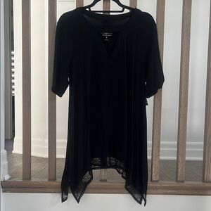 Torrid Black Asymmetrical Tunic Blouse